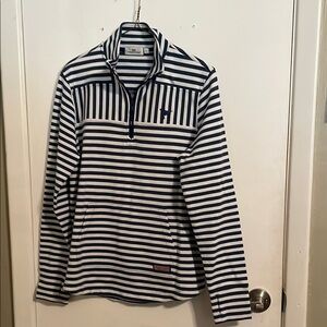 Navy and White Striped Pullover